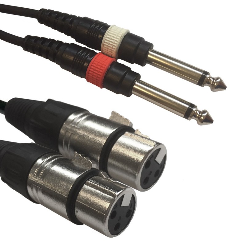 AC-2XF-2J6M/1,5 2x XLR female/2x6,3 Jack Accu Cable